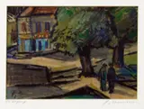 Fritz Kohlstädt, In Romy, Wachskreide auf Papier