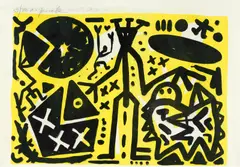 Ohne Titel by A. R. Penck, Papier, sold Jun 2015