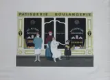Jan Balet, Ohne Titel (Patisserie Boulangerie), Lithografie auf Papier