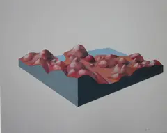 Armin Hartenstein, Küste, Mischtechnik auf Papier