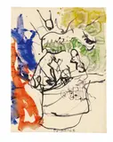 Georg Baselitz, Ohne Titel, Gouache und Tusche auf Papier