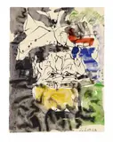 Georg Baselitz, Ohne Titel, Gouache und Tusche auf Papier