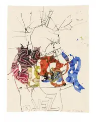 Ohne Titel by Georg Baselitz, Gouache und Tusche auf Papier, sold Jun 2015