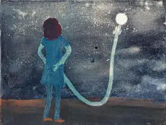 Ohne Titel by Daniel Richter, Öl auf Leinwand, sold Jun 2015