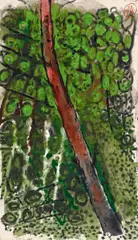 Birkenbild by Markus Lüpertz, Öl auf Leinwand, sold Jun 2015