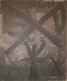 Jonathan Meese, Gottpolizei, Öl auf Leinwand