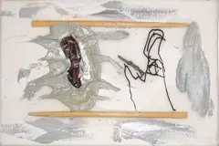 Das Blutende by Jonathan Meese, Mischtechnik auf Leinwand, sold Jun 2015