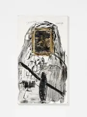 "die Laune der Natyr" by Jonathan Meese, Mischtechnik auf Leinwand, sold Jun 2015