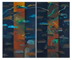 Ludger Gerdes, Ohne Titel (Diptychon No.7), Acryl auf Leinwand
