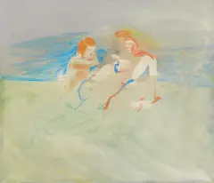 Siegfried Anzinger, Madonna in der Ebene, Leimfarbe und Tempera auf Leinwand