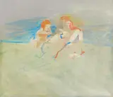 Siegfried Anzinger, Madonna in der Ebene, Leimfarbe und Tempera auf Leinwand