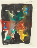 Markus Lüpertz, Ohne Titel, Gouache auf Papier