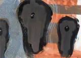 Walter Dahn, Ohne Titel (3 unregelmäßig ovale Formen)