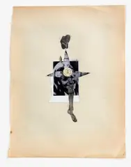 Dash Snow, Hot Lips, Collage auf der Rückseite einer Buchseite