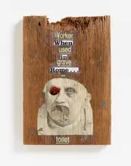 Dash Snow, When In Rome, Collage auf Holz
