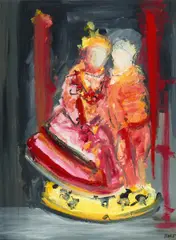 Tanja Mohr, Ohne Titel, Öl auf Karton