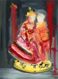 Tanja Mohr, Ohne Titel, Öl auf Karton
