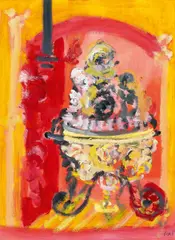 Tanja Mohr, Ohne Titel, Öl auf Karton