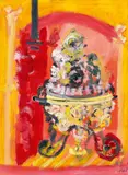 Tanja Mohr, Ohne Titel, Öl auf Karton