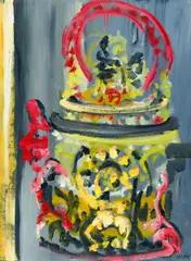 Tanja Mohr, Ohne Titel, Öl auf Karton