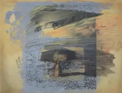 Julia Lohmann, Ohne Titel, Öl auf Fotokopie