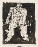 Georg Baselitz, Ohne Titel, Tuschfeder und Tusche auf Bütten