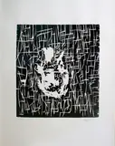 Georg Baselitz, Dresdner Frau I-IV (1 Blatt aus einer Mappe mit 4 Arbeiten), Holzschnitt auf Papier