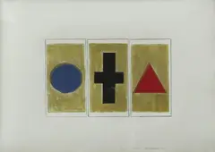 Kaeseberg, Ikonographischer Altar, Serigrafie auf Papier