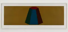 "Flat Top Pyramid with Colors Superimposed" by Sol LeWitt, Siebdruck auf Papier, sold Sep 2015