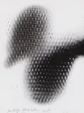 Heinz Mack, Ohne Titel (Für Helge Achenbach), Tusche-Frottage auf Papier