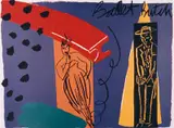 Bruce McLean, Ohne Titel (Ballet Butch), Siebdruck (in sechs Farben) auf Papier