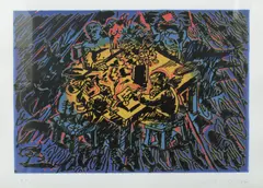 Ohne Titel by Jörg Immendorff, Siebdruck auf Papier, sold Jun 2015