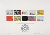 Thomas Huber, 10 Postwertzeichen zur Versendung von Bildern (8 Briefmarkenbögen von 10), Offset auf Cohera gummiertes Papier
