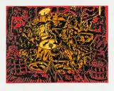 Jörg Immendorff, Ohne Titel, Siebdruck auf Papier