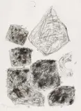 Joseph Beuys, Spur II (4 Blätter aus einer Mappe mit 9 Arbeiten), Farblithografie auf Papier