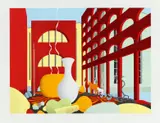 Thomas Huber, Die Bank eine Wertvorstellung (6 Blätter aus einer Mappe mit 7 Arbeiten), Sieb- und Lichtdruck auf Papier