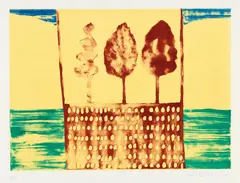 8 Landschaften (4 Blätter aus einer Mappe mit 8 Arbeiten) by Axel Kasseböhmer, Lithografie auf Papier, sold Jun 2015