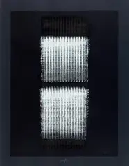 12 Monate (3 Blätter aus einer Mappe mit 12 Arbeiten: Jan,Feb,Nov) by Heinz Mack, Farbiger Siebdruck auf Bütten-Kupferkarton, sold Jun 2015