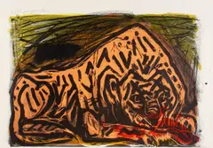 A. R. Penck, Lausanne Suite (Mappe mit 6 Arbeiten), Farblithografie auf Papier