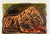 Lausanne Suite (Mappe mit 6 Arbeiten) by A. R. Penck, Farblithografie auf Papier, sold Jun 2015