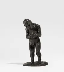 Affe mit gfalteten Händen by Jörg Immendorff, Bronze, sold Dec 2016