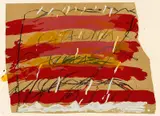 Berlin Suite (8 Blätter aus einer Mappe mit 10 Arbeiten) by Antoni Tàpies, Farblithografie auf Bütten, Papeterie d'Arches, sold Jun 2015
