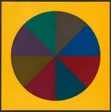 Sol LeWitt, A circle divided into eight equal parts (2 Blätter aus einer Mappe mit 4: Blatt 3,4), Siebdruck auf Papier