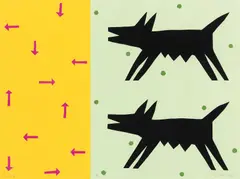 Ren Rong, Doppelhund und Ohne Titel (2 Arbeiten), Siebdruck auf Papier