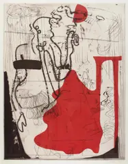 Markus Oehlen, Ohne Titel (Mappe mit 5 Arbeiten), Farbradierung auf Papier