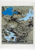 Jörg Immendorff, Stadtansichten (Motiv 4 für die Aktie), Siebdruck auf Papier