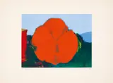 Max Ernst, Rote Blume II, 1966, Farbserigrafie auf Bütten