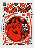 Ohne Titel by A. R. Penck, Farblithografie auf Büttenkarton, sold Nov 2015