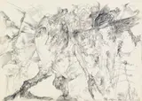 Bernard Schultze, "Faro 3", Bleistiftzeichnung auf Velin
