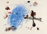 Antoni Tàpies, Ohne Titel, Farblithografie auf ARCHES FRANCE (Wasserzeichen)